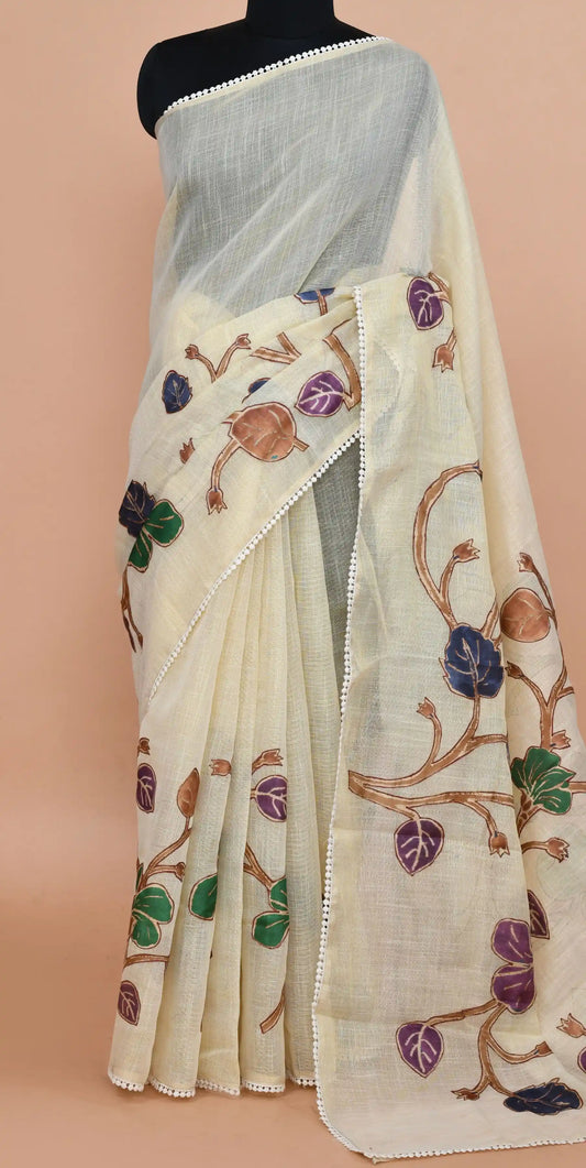 Nysa Purple & Emerald Saree featured