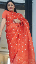 Load image into Gallery viewer, Organza Saree with Floral Print Saree