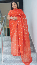 Load image into Gallery viewer, Organza Saree with Floral Print Saree