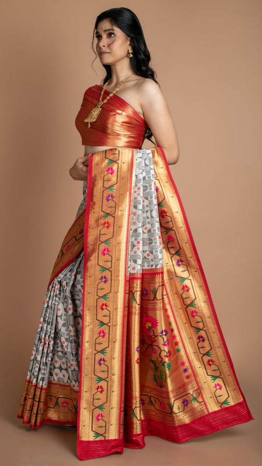 Abstract Banarasi Silk Saree Saree