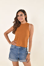 Load image into Gallery viewer, Sleeveless Hosiery Blouses - Plus Size Mustard Blouse