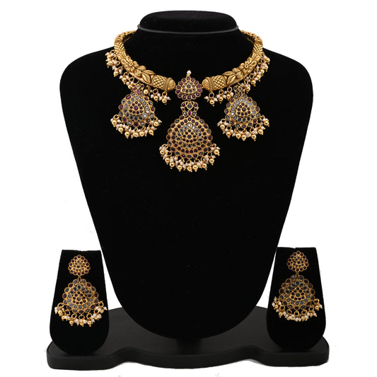 Temple Jewellery- Necklace (DD-S1N-515R) Necklace