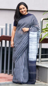 Organza Saree with Stripes Saree