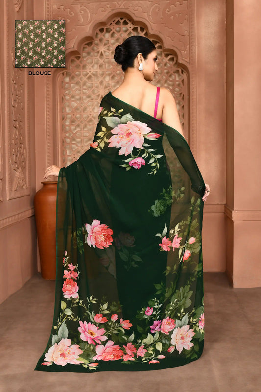 Nirmala Blossom Georgette Saree featured