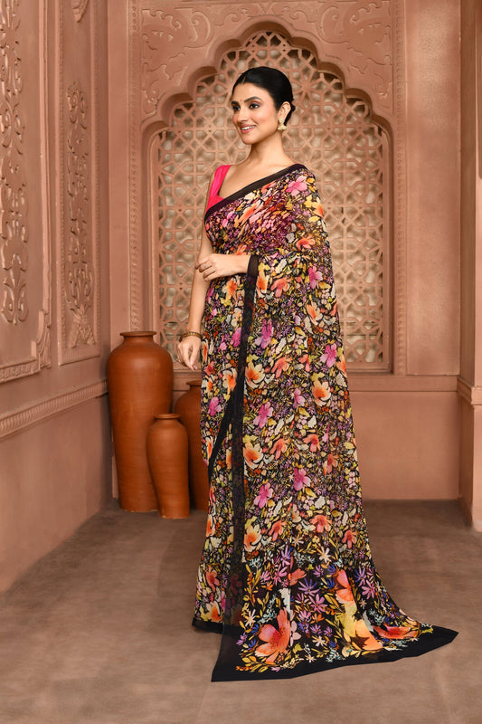 Pushpika Garden VC Chinnon Saree featured