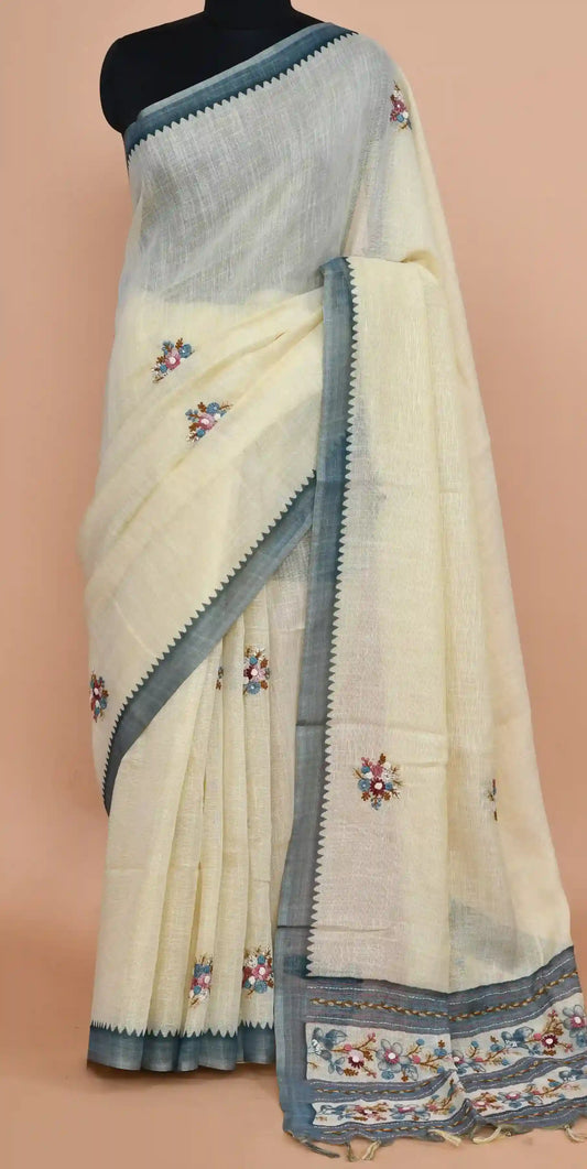 Reeva Indigo Blue Saree featured