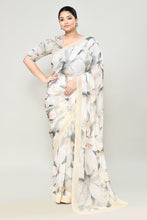 Load image into Gallery viewer, Light Lemon Yellow Chiffon Silk Saree Saree