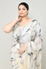Load image into Gallery viewer, Light Lemon Yellow Chiffon Silk Saree Saree