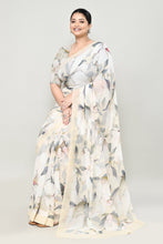 Load image into Gallery viewer, Light Lemon Yellow Chiffon Silk Saree Saree