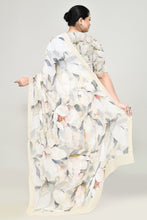 Load image into Gallery viewer, Light Lemon Yellow Chiffon Silk Saree Saree