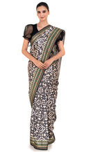 Load image into Gallery viewer, Black Patola Silk Saree with Ikkat Pattern Saree