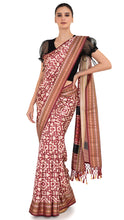 Load image into Gallery viewer, Maroon Patola Silk Saree with Ikkat Pattern Saree