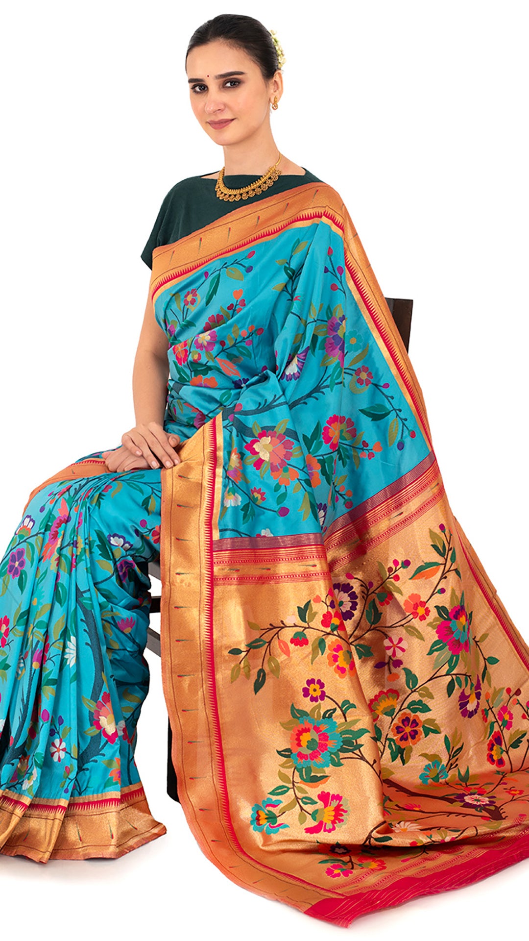 Banarasi Bliss with Floral Elegance Saree