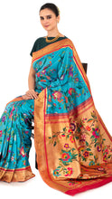 Load image into Gallery viewer, Banarasi Bliss with Floral Elegance Saree