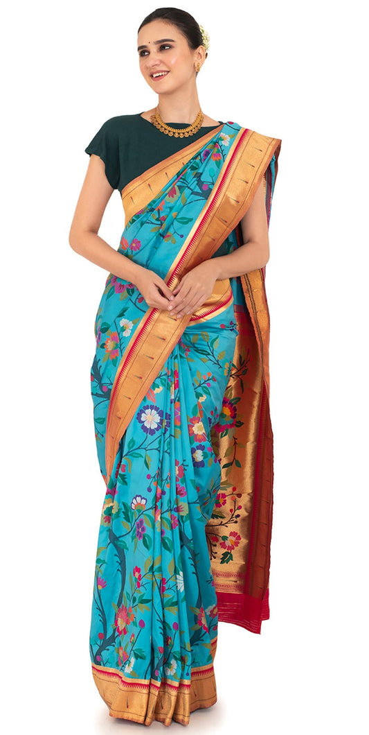 Banarasi Bliss with Floral Elegance Saree