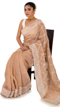 Load image into Gallery viewer, Pastel Peach Organza Saree with Thread work Saree