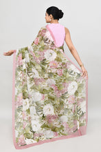 Load image into Gallery viewer, Dusty Pink Chiffon Silk Saree Saree