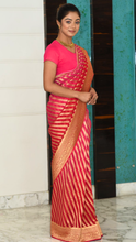 Load image into Gallery viewer, Dark Pink Stripes Saree Saree