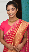 Load image into Gallery viewer, Dark Pink Stripes Saree Saree