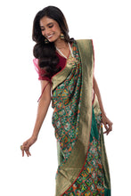 Load image into Gallery viewer, Green Regalia Banarasi Silk Saree Saree
