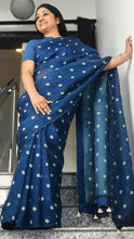 Load image into Gallery viewer, Organza Saree with Floral Pattern Saree