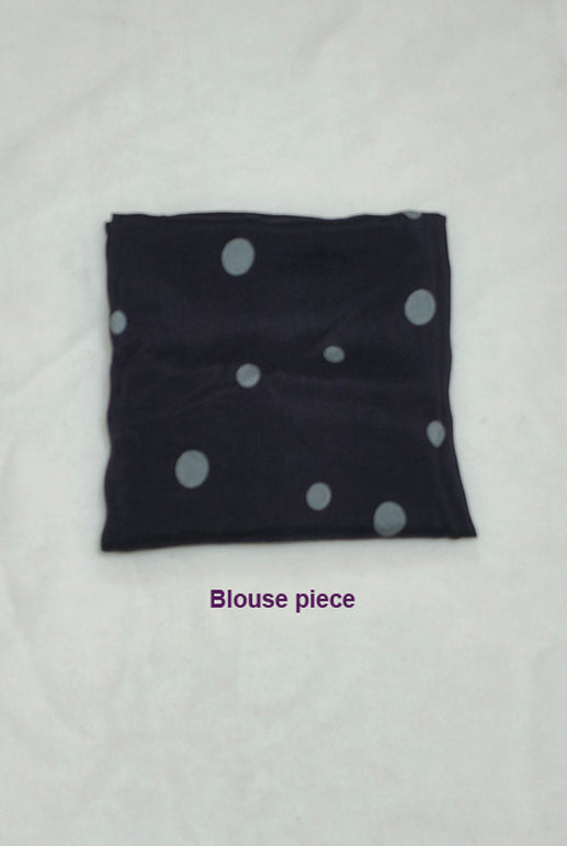 Black Polka Dot Chiffon Silk Saree Saree