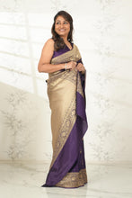 Load image into Gallery viewer, Regal Purple Elegance Saree Saree