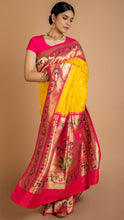 Load image into Gallery viewer, Yellow Paithani Border Saree Saree