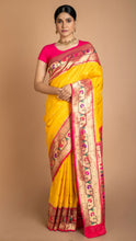 Load image into Gallery viewer, Yellow Paithani Border Saree Saree