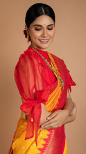 Load image into Gallery viewer, Yellow Saree With Red Banarasi Border Saree