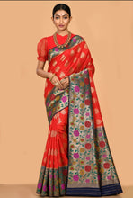 Load image into Gallery viewer, Red Banarasi Powerloom Silk Saree Saree