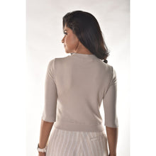 Load image into Gallery viewer, Hosiery Blouses - Elbow Sleeves - Calm Ivory - Blouse featured