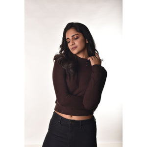 Full Sleeves Blouses - Dark Brown - Blouse featured