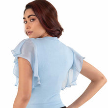 Load image into Gallery viewer, Hosiery Blouses- Flutter Sleeves Blouse