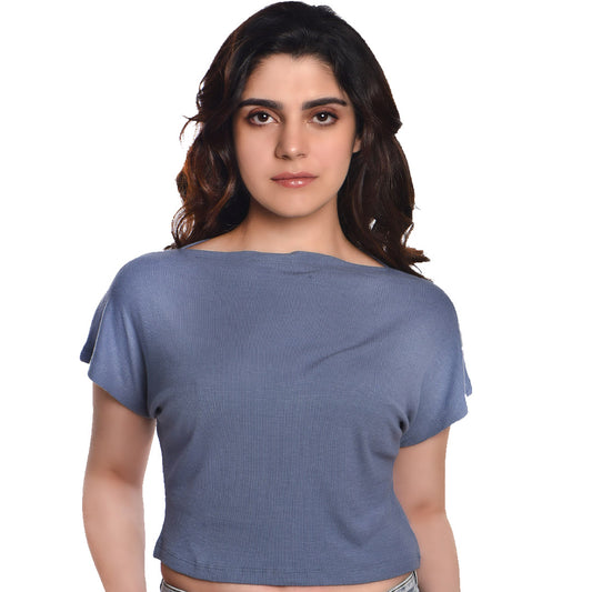 Boat Neck Blouse - Brilliant Blue - Blouse featured