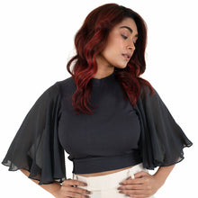 Load image into Gallery viewer, Hosiery Blouses- Butterfly Sleeves - Clay Grey - Blouse featured