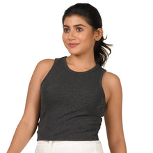 Load image into Gallery viewer, Hosiery Blouse- Sleeveless - Clay Grey - Blouse featured