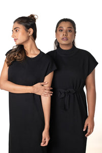 Compose Maxi Dress Black lounge wear featured
