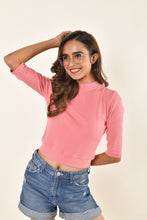 Load image into Gallery viewer, Hosiery Blouses - Elbow Sleeves - Sakura Pink - Blouse featured