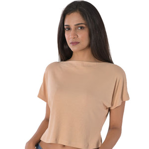 Boat Neck Blouse - Tan - Blouse featured