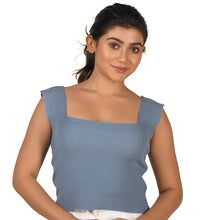 Load image into Gallery viewer, Square Neck Blouse - Light Slate Grey - Blouse featured