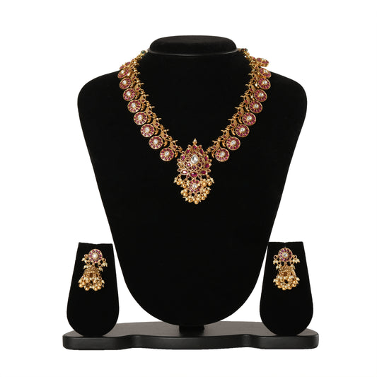 Temple Jewellery - Necklace (DD-R1N518R) Necklace