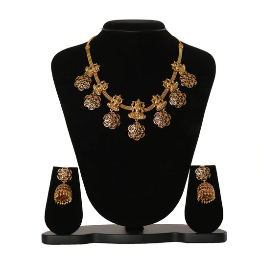 Temple Jewellery - Necklace (DD-S1N528R) Necklace