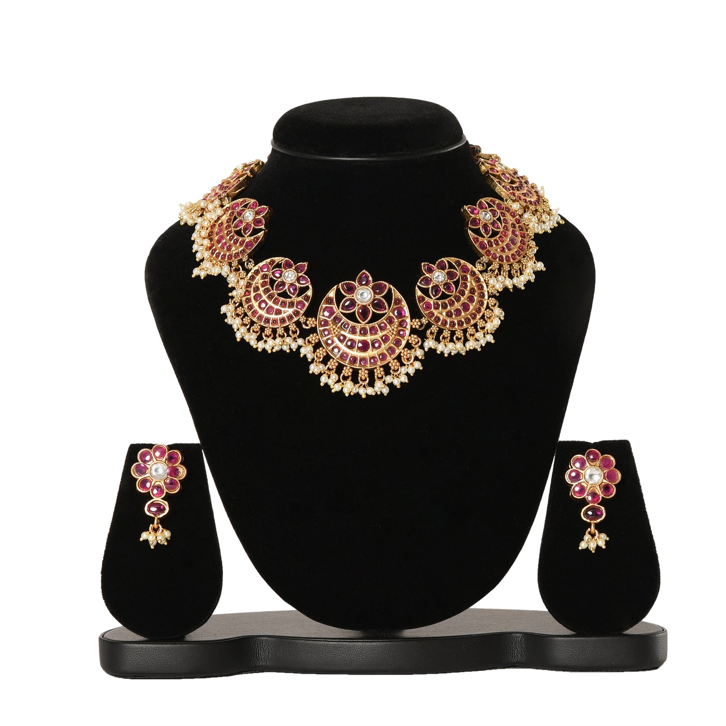 Temple Jewellery - Necklace (DD-R1N519R) Necklace