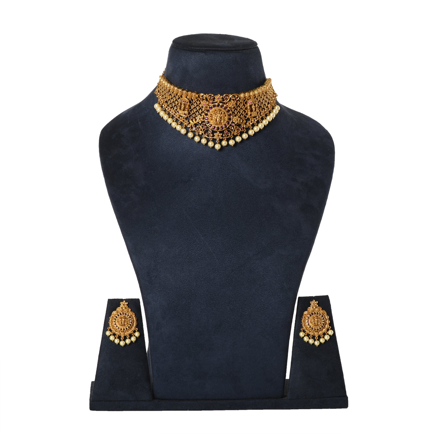 Temple Jewellery - Necklace (DD-S1N552R) Necklace