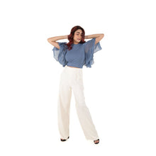 Load image into Gallery viewer, Hosiery Blouses- Butterfly Sleeves - Brilliant Blue - Blouse featured
