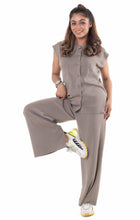 Load image into Gallery viewer, Luxe Front Pocket Feel at Home co-ord set light brown lounge wear featured