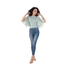 Load image into Gallery viewer, Hosiery Blouses- Butterfly Sleeves - Mint Green - Blouse featured