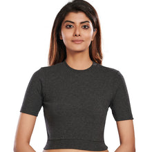 Load image into Gallery viewer, Hosiery Blouses - Dark Grey - Blouse featured