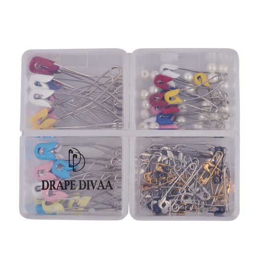 Safety Pins - Assorted (86 Pcs) - With Box Safety Pins